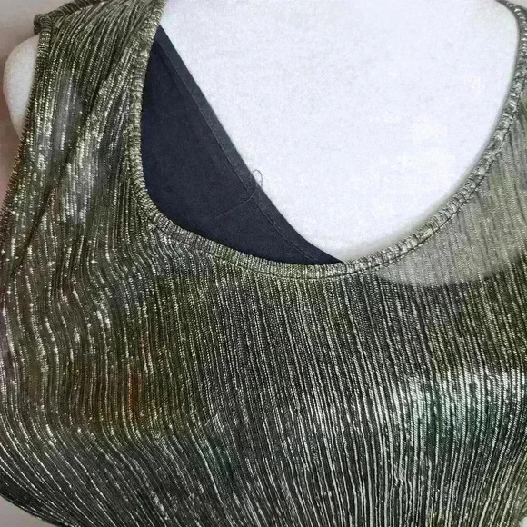 Rock & Republic women's metallic sleeveless knee length dress size small - Picture 10 of 10